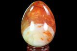 Tall Colorful Carnelian Agate Egg #91526-1